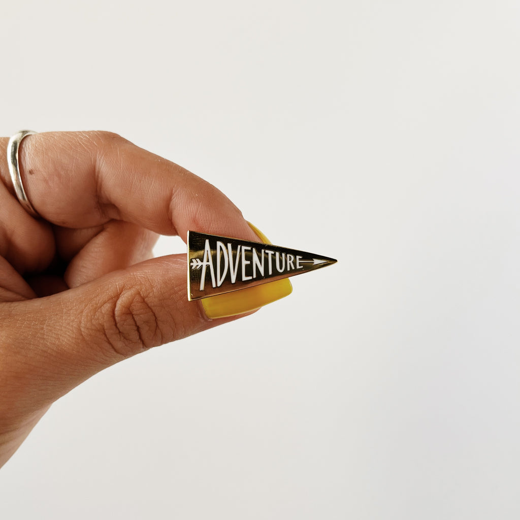 Adventure Pennant Enamel Pin