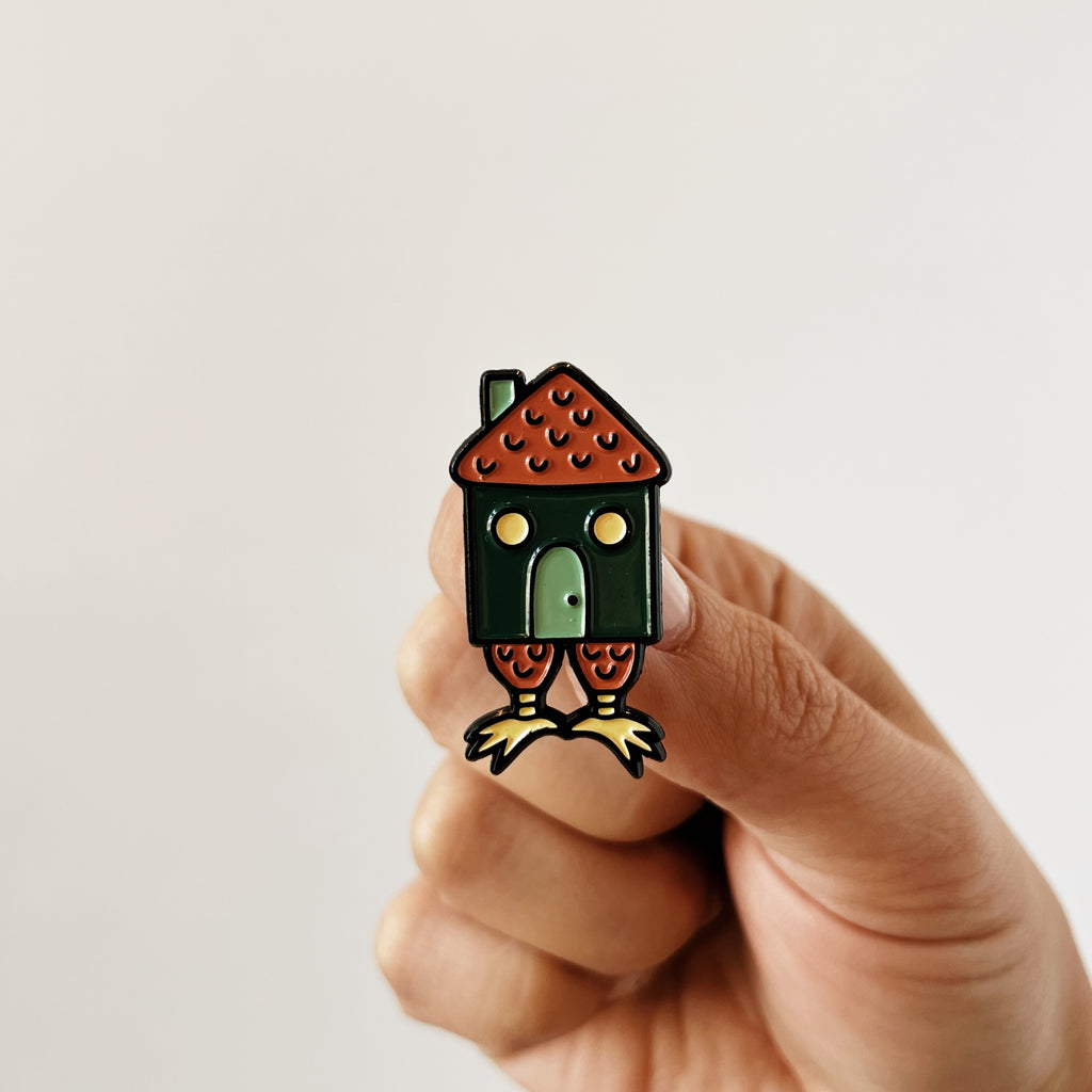 Baba Yaga Hut Enamel Pin