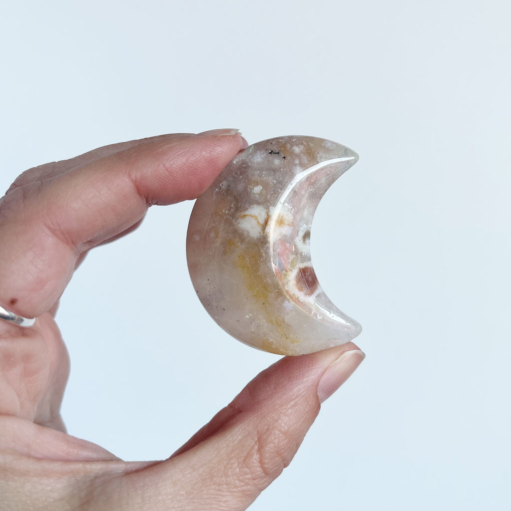 Flower Agate Moon
