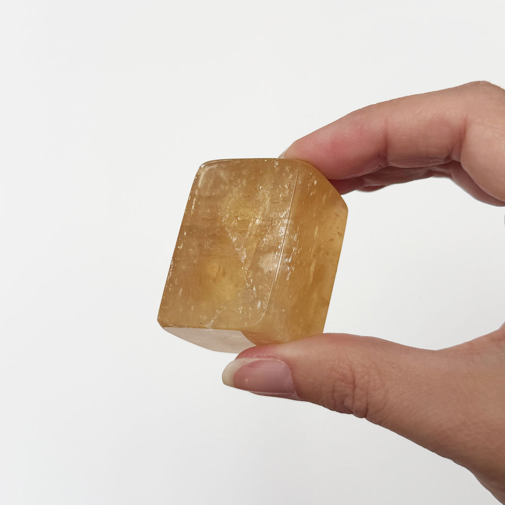 Golden Calcite Faceted Freeform