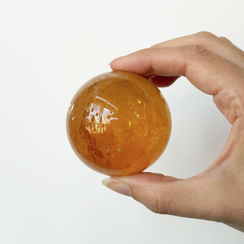 Golden Calcite Sphere