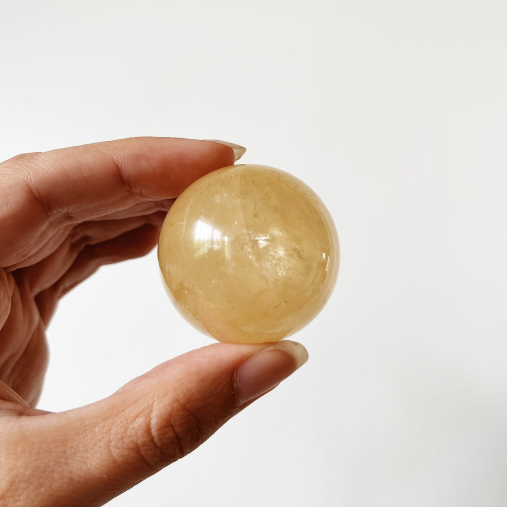 Honey Calcite Sphere