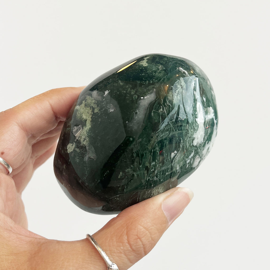 Moss Agate Palm Stone
