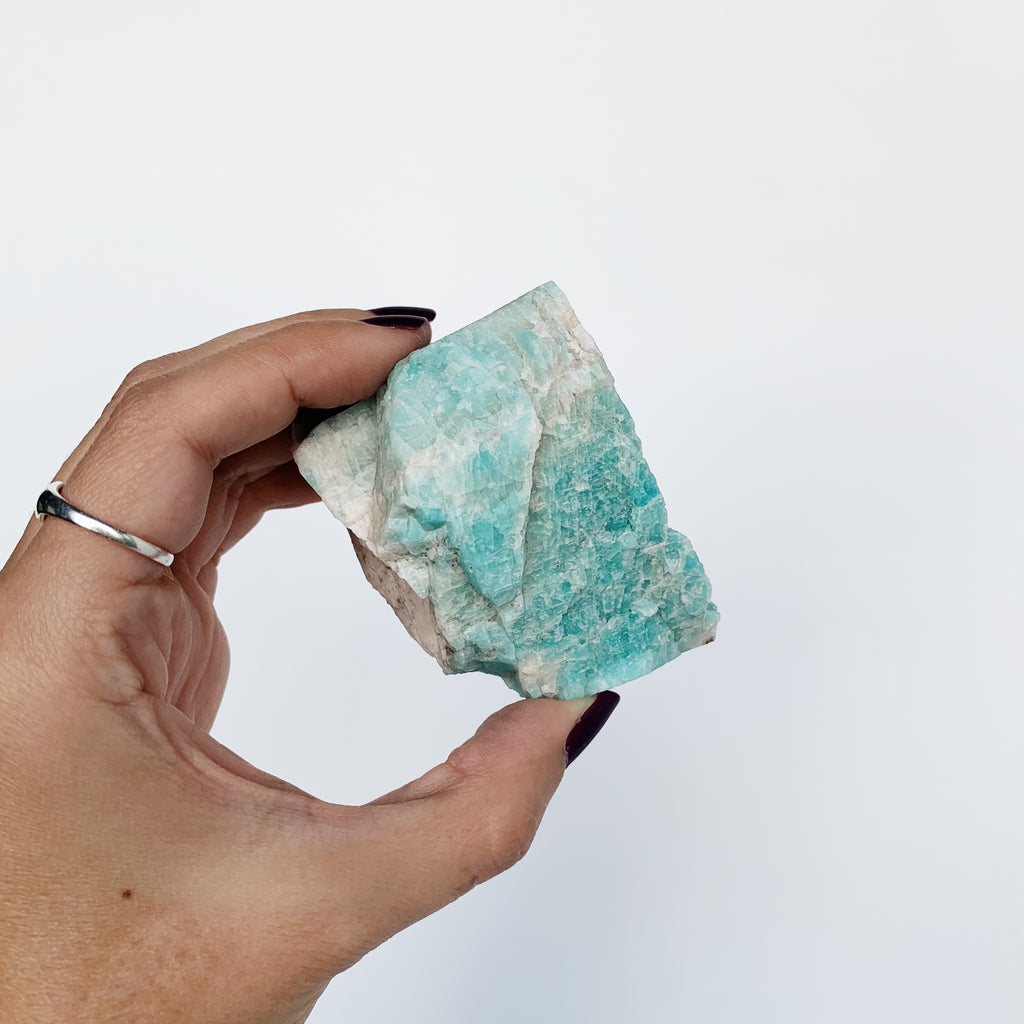 Rough turquoise Amazonite chunk