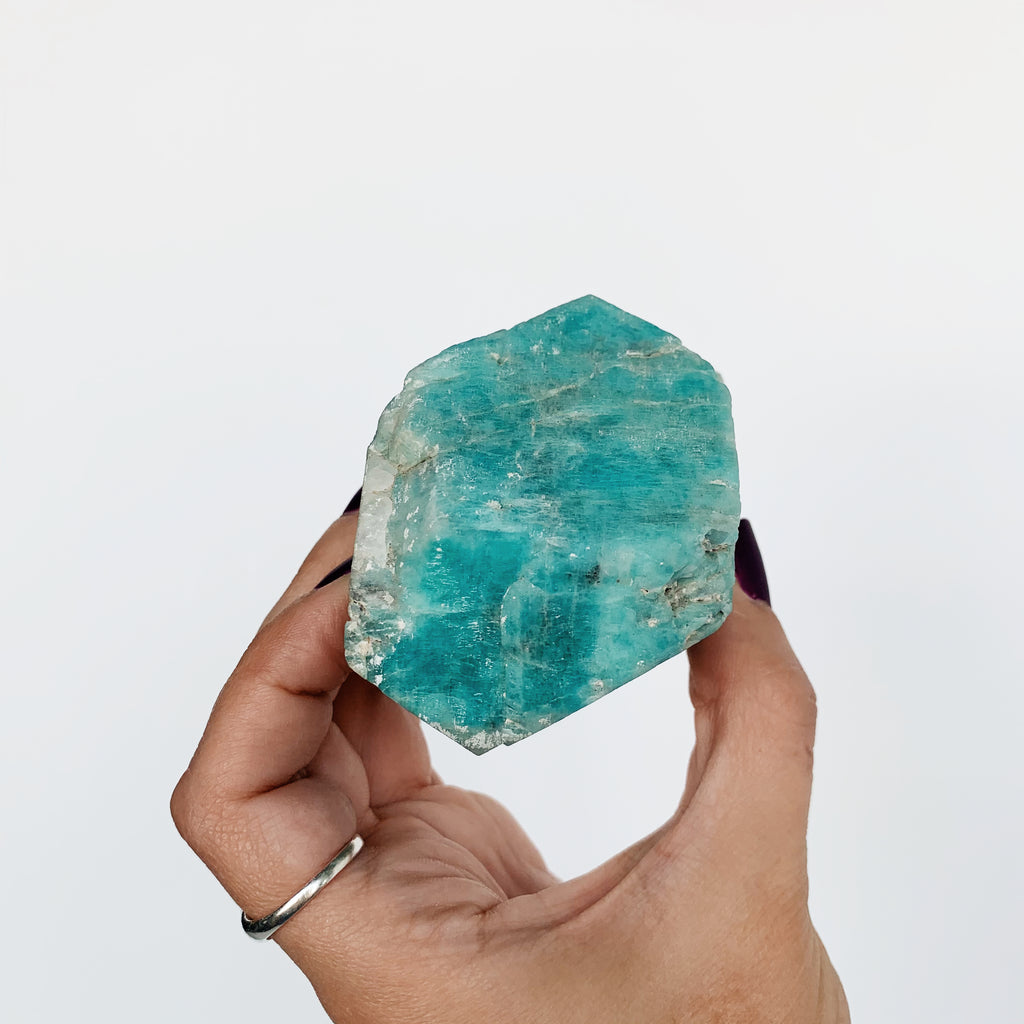 Naturally terminated Amazonite specimen