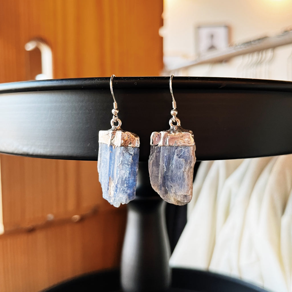 Blue Kyanite stud earrings