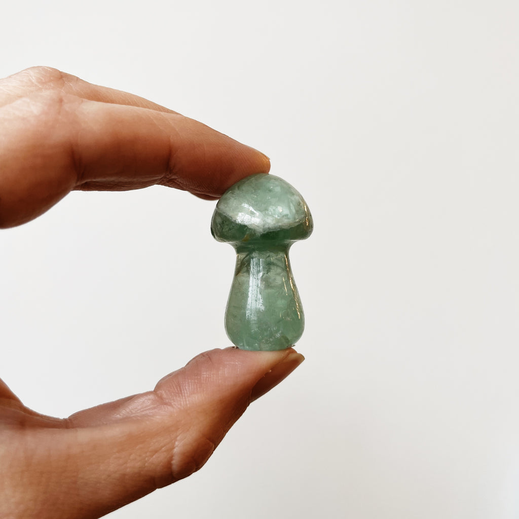Green Fluorite mushroom
