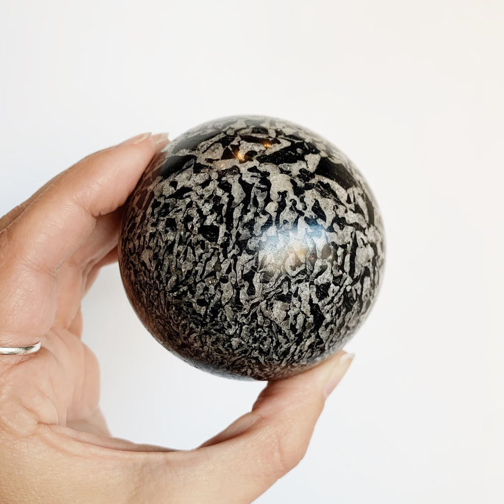 Graphic Tourmaline sphere