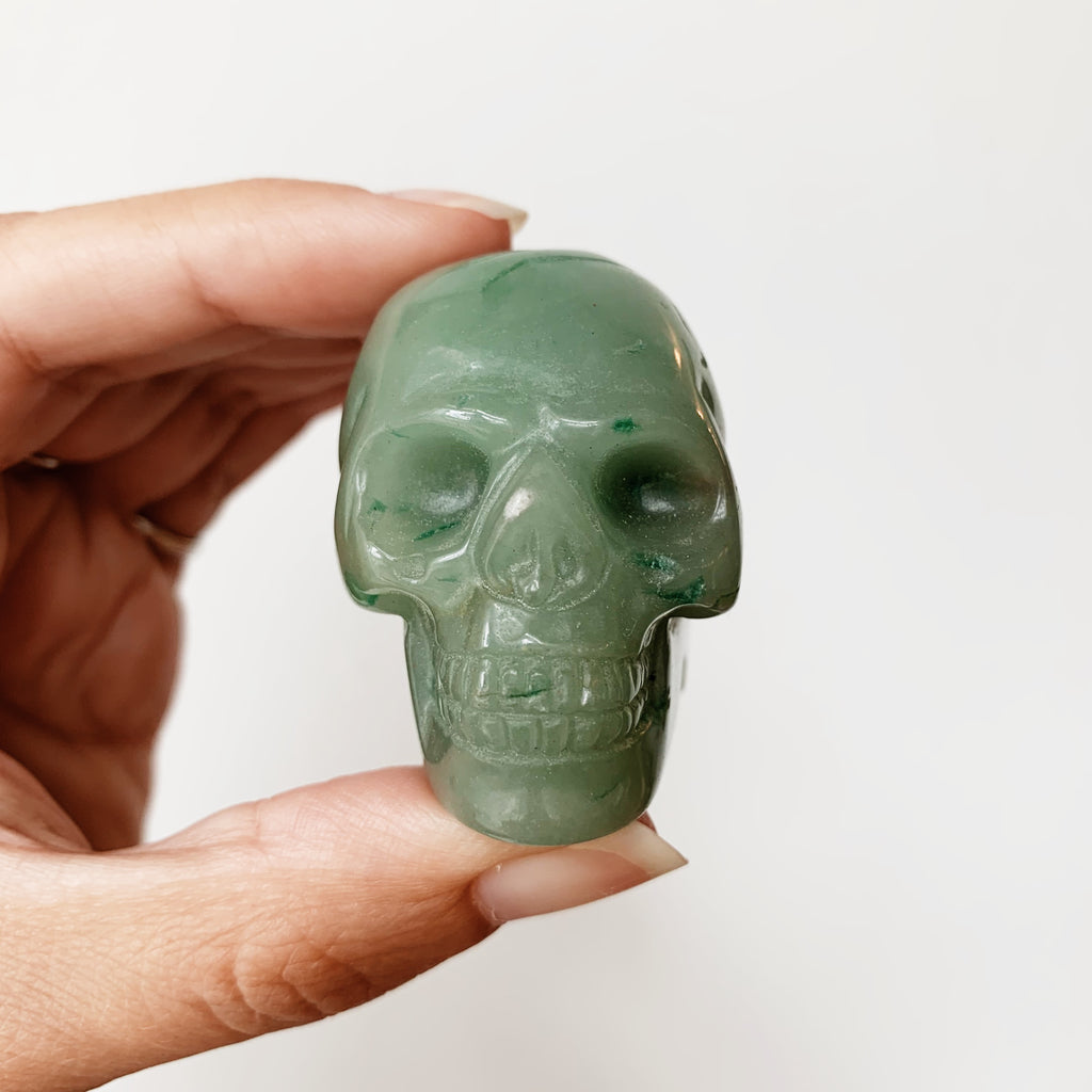Green Aventurine skull