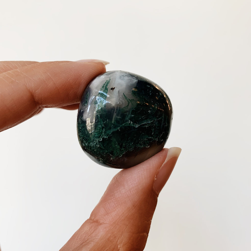 Moss Agate Tumble