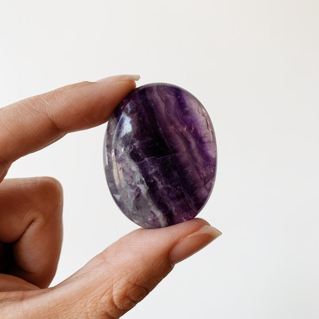 Rainbow Fluorite palm stone