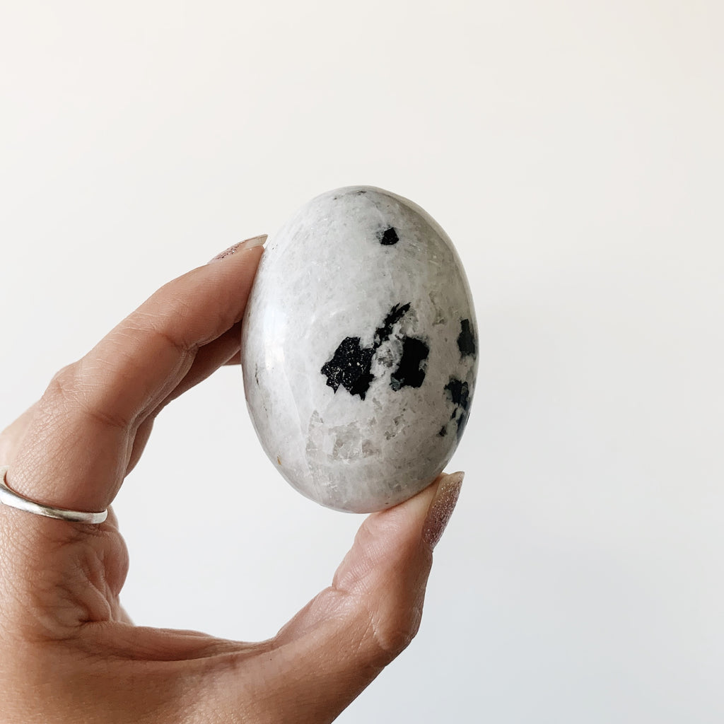 Rainbow Moonstone palm stone