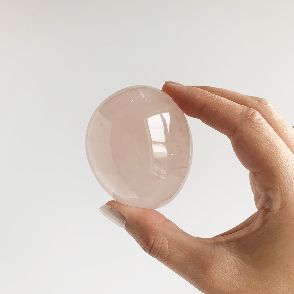Large Rose Quartz palm stone