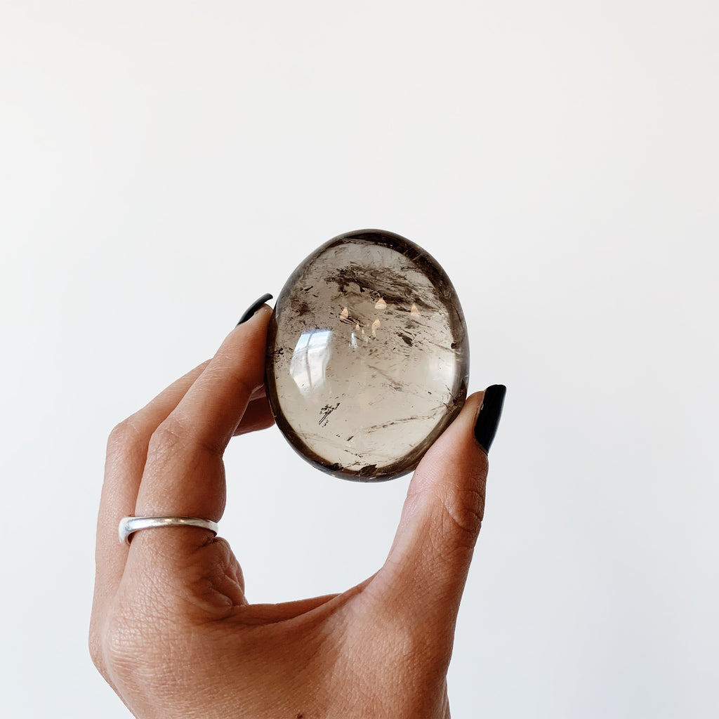 Smoky Quartz Palm Stone