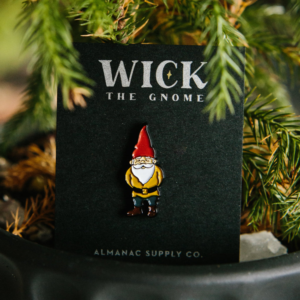 Wick the Gnome enamel pin